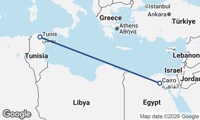 Tunis to Cairo