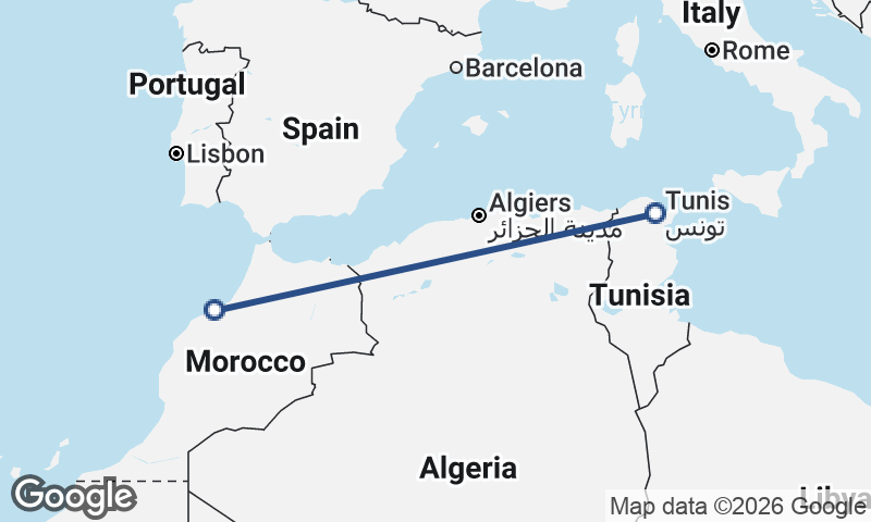 Tunis to Casablanca