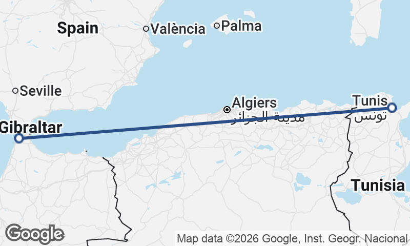 Tunis to Tangier