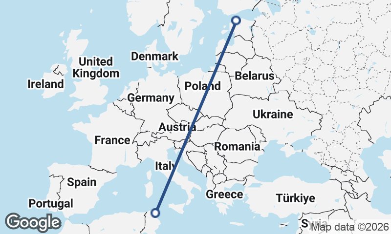 Tunis to Tallinn