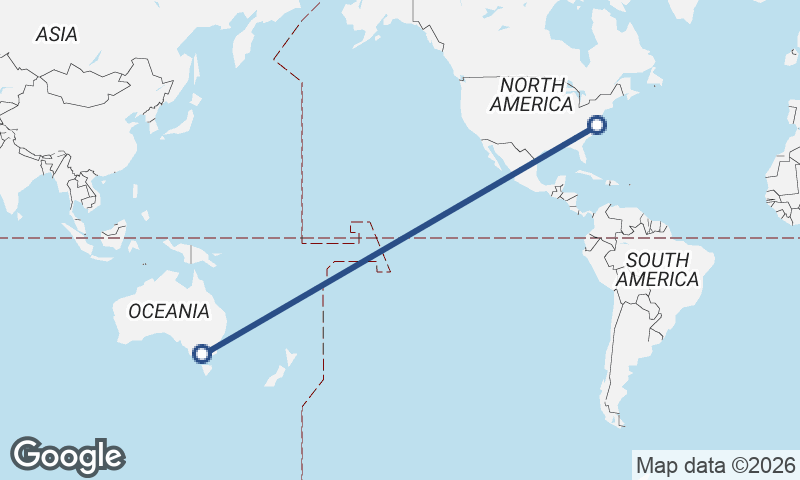 Norfolk to Melbourne