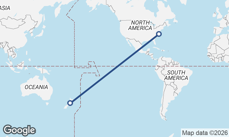 Norfolk to Wellington