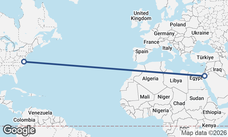 Norfolk to Al ‘Aqabah