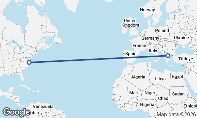 Norfolk to Thessaloníki