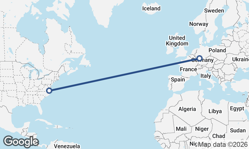 Norfolk to Frankfurt