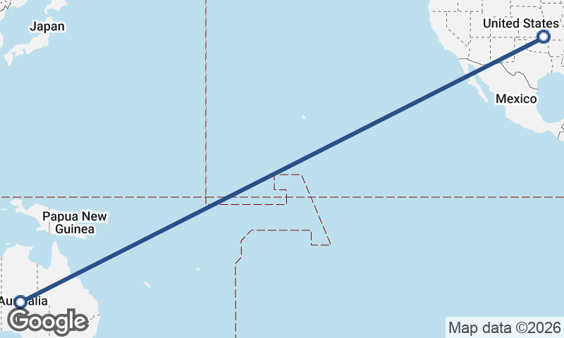 United States to Australia