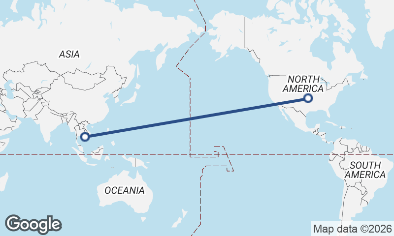 United States to Cambodia