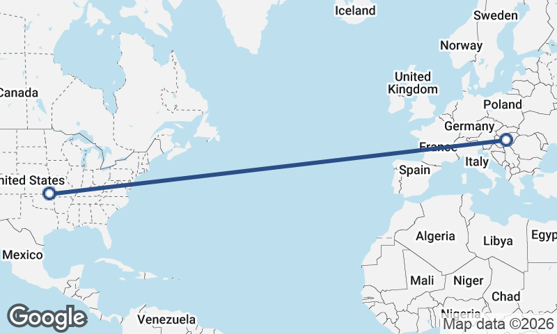 United States to Hungary