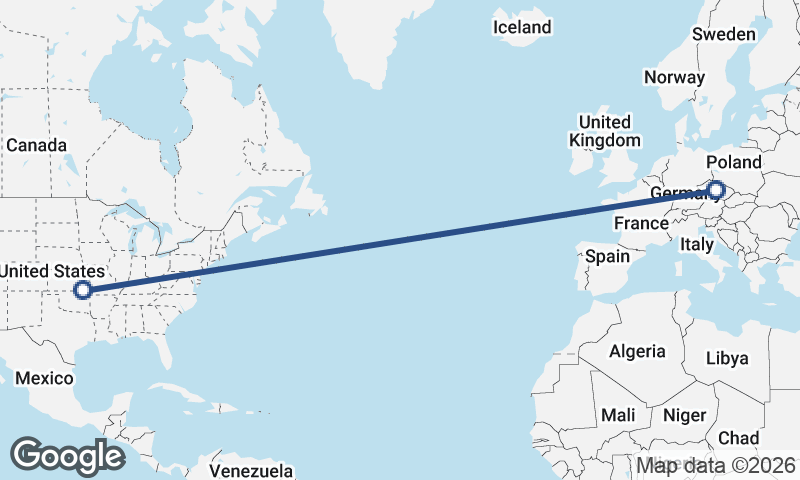 United States to Czech Republic