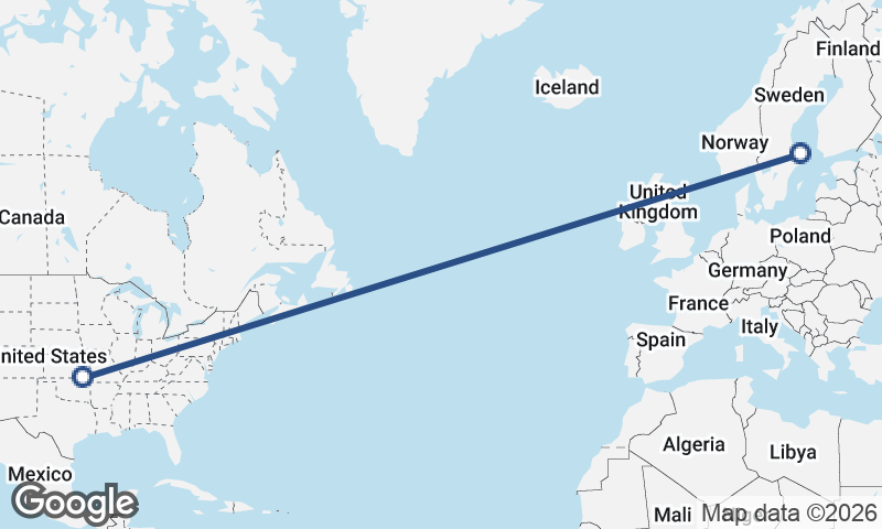 United States to Sweden