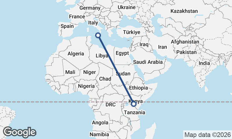 Catania to Nairobi