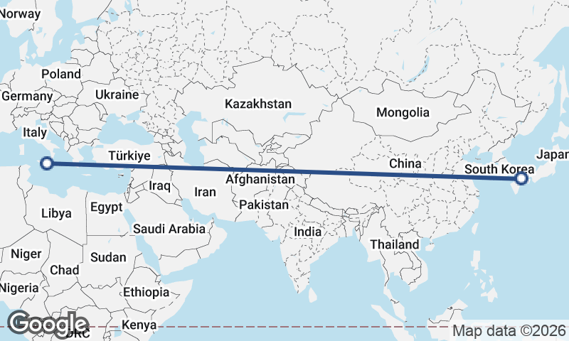 Catania to Hiroshima