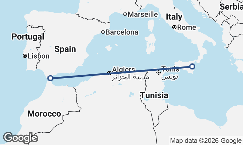 Catania to Algeciras