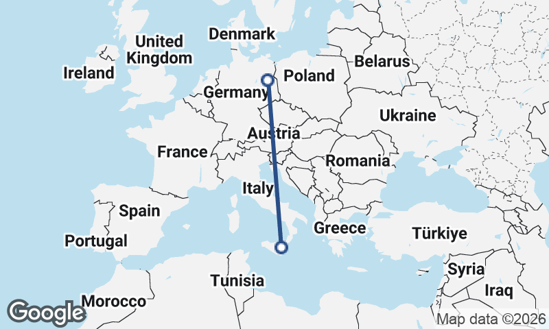 Catania to Berlin