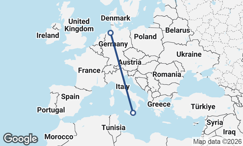 Catania to Bremerhaven