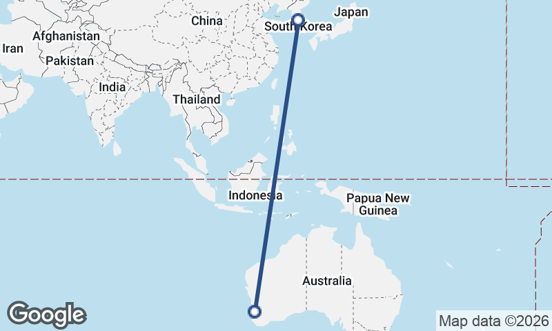 Seoul to Perth