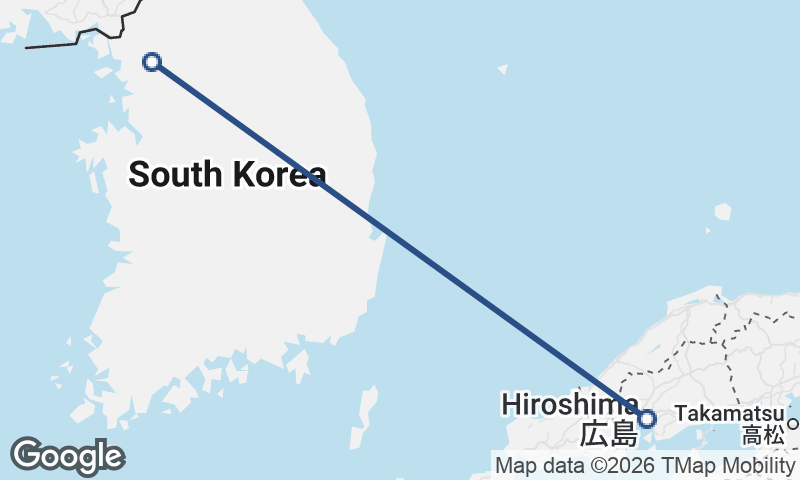 Seoul to Hiroshima