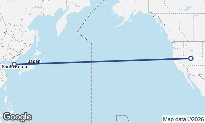 Seoul to Salt Lake City