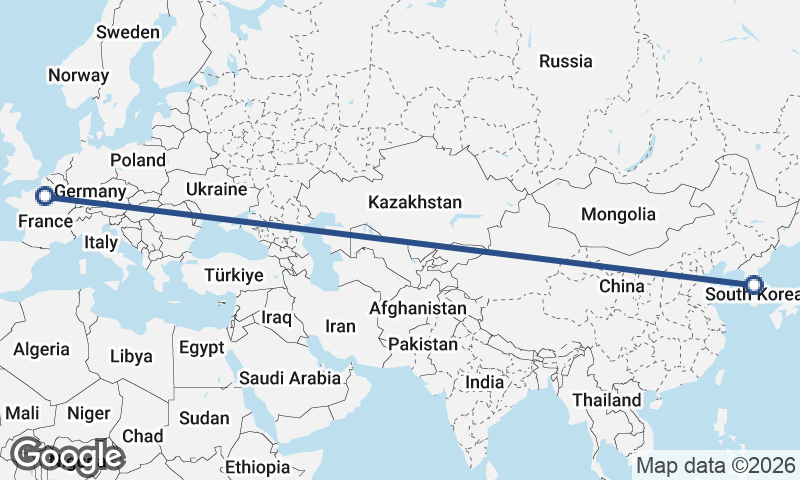 Seoul to Paris