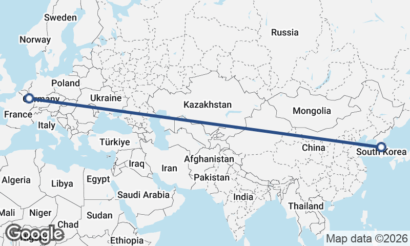 Seoul to Luxembourg City