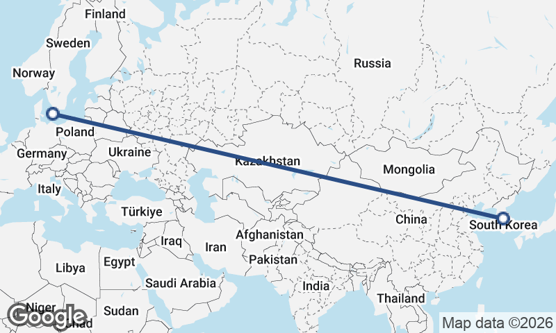 Seoul to Malmö
