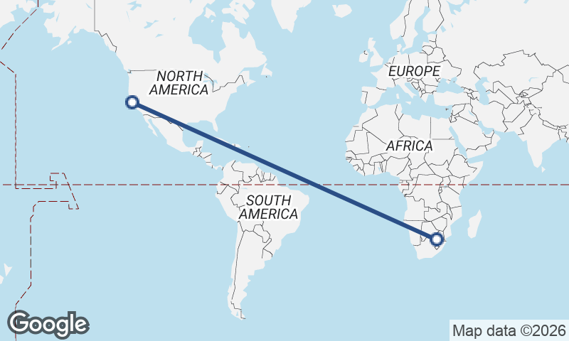 San Francisco to Johannesburg