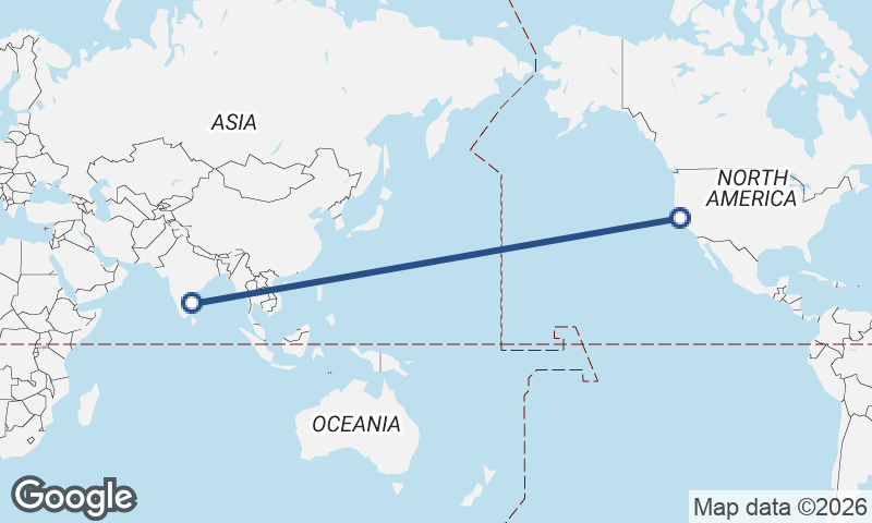 San Francisco to Chennai