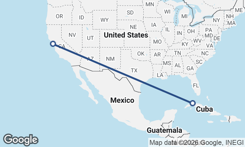 San Francisco to Havana
