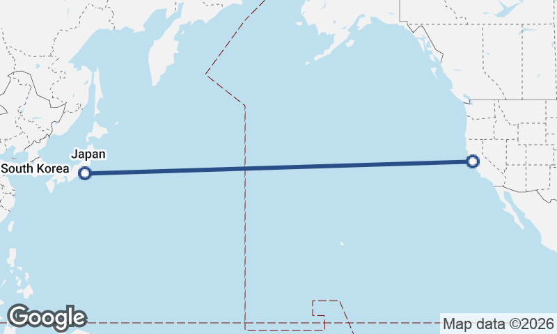 San Francisco to Yokohama
