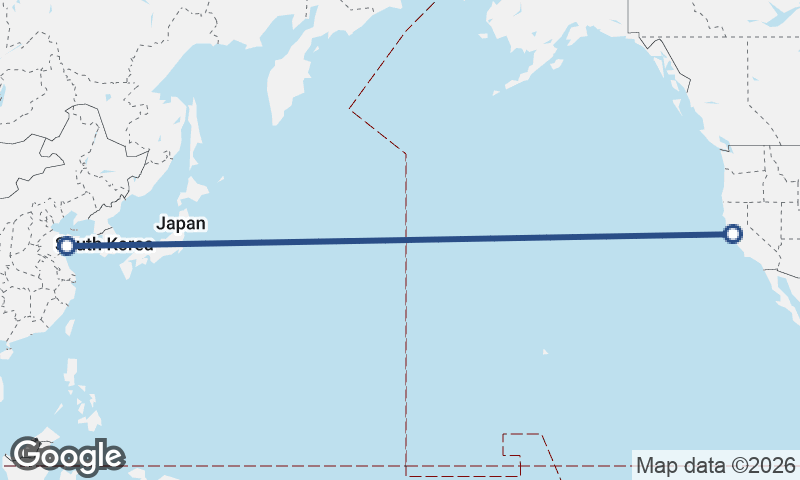 San Francisco to Qingdao