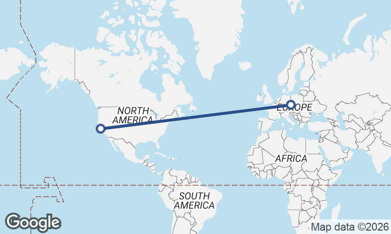 San Francisco to Prague