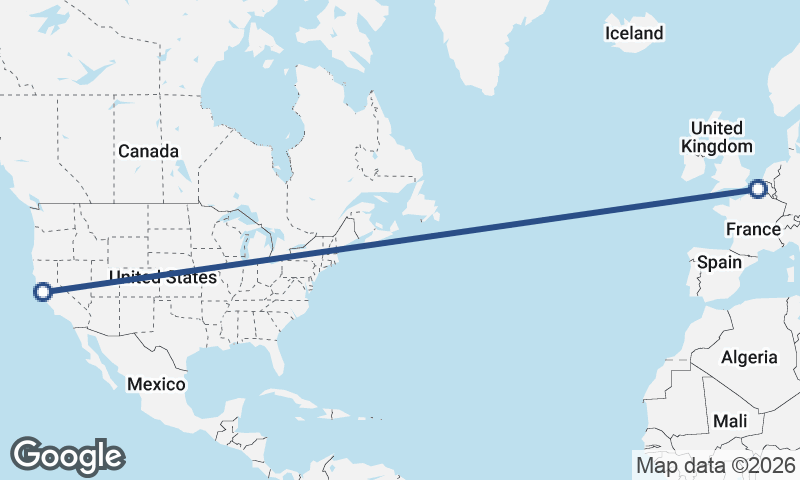 San Francisco to Lille