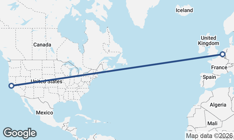 San Francisco to Antwerp