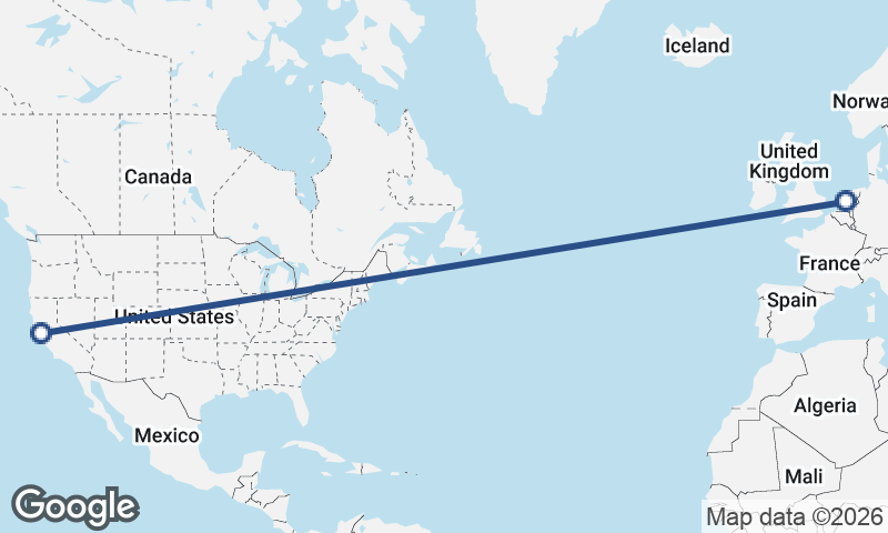 San Francisco to Amsterdam