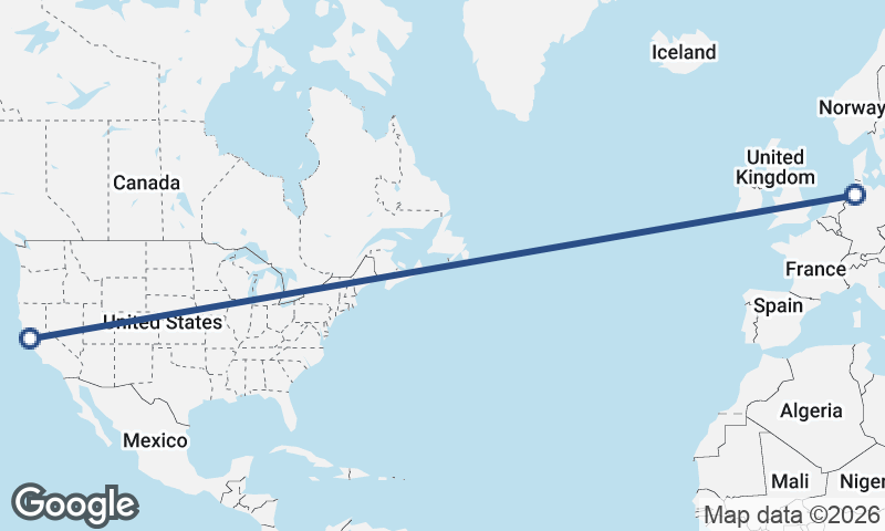 San Francisco to Bremerhaven