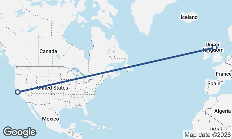 San Francisco to Edinburgh