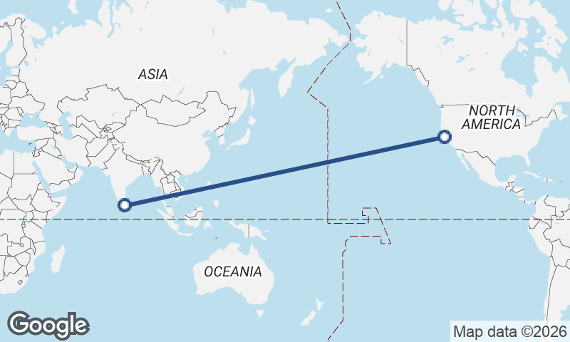 San Francisco to Colombo