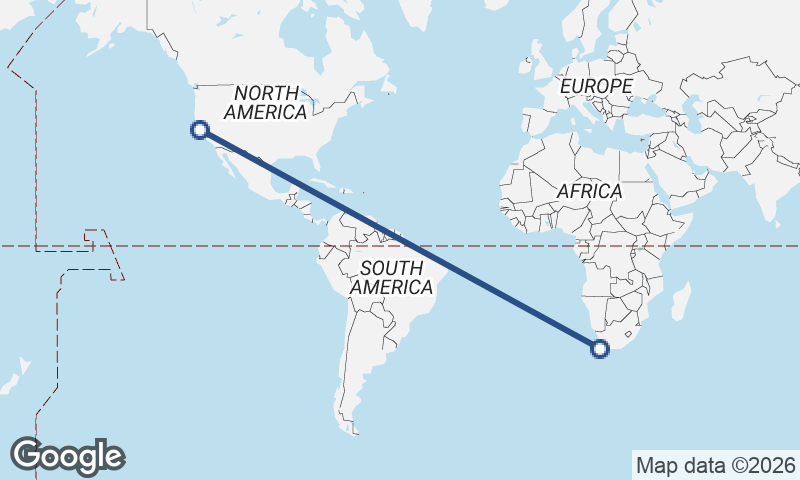 Oakland to Cape Town