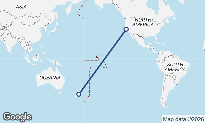 Oakland to Christchurch