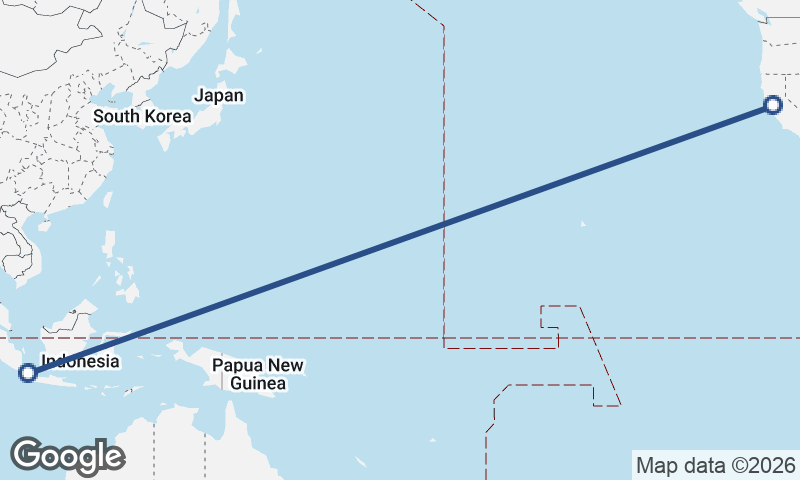 Oakland to Jakarta