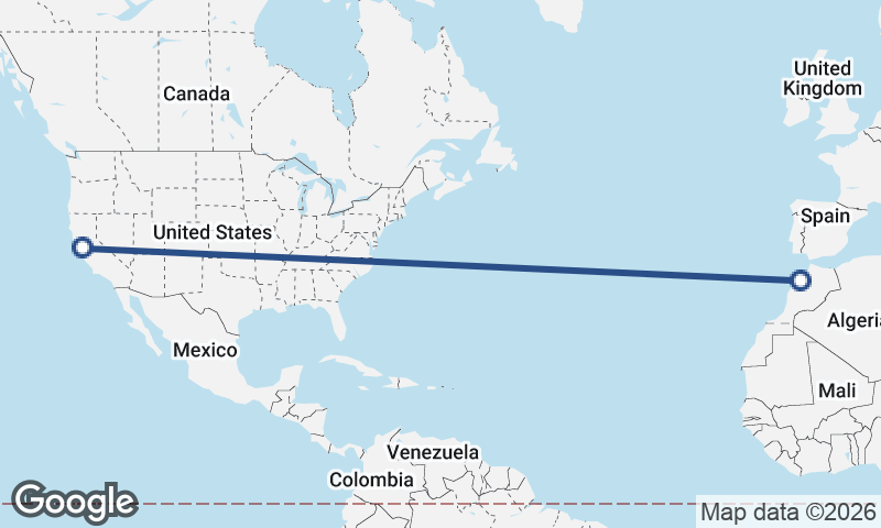 Oakland to Casablanca