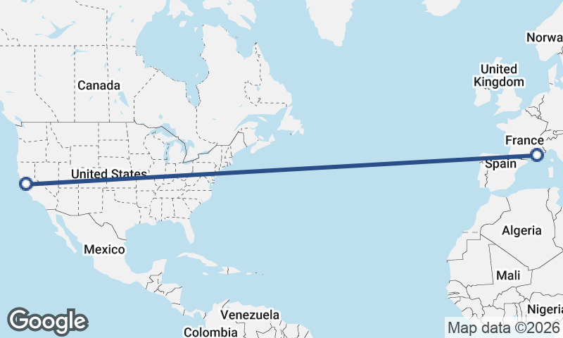 Oakland to Marseille