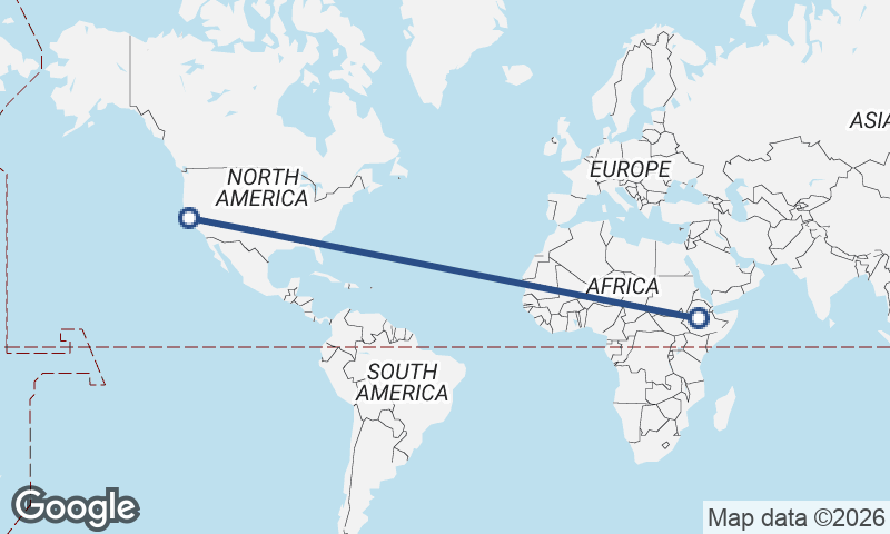Oakland to Addis Ababa