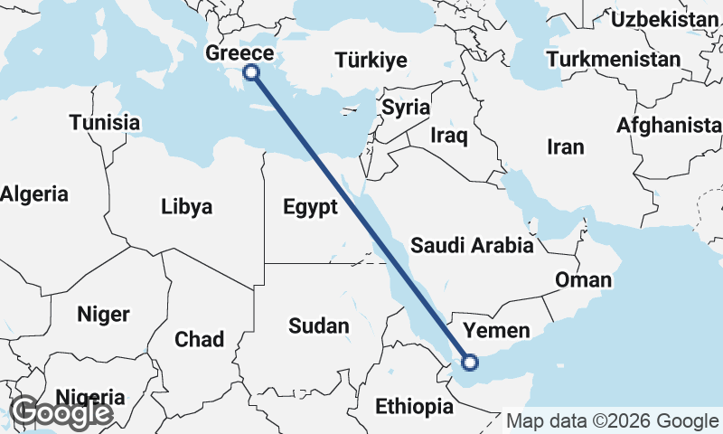 Athens to Aden