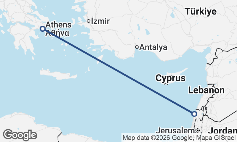 Athens to Haifa