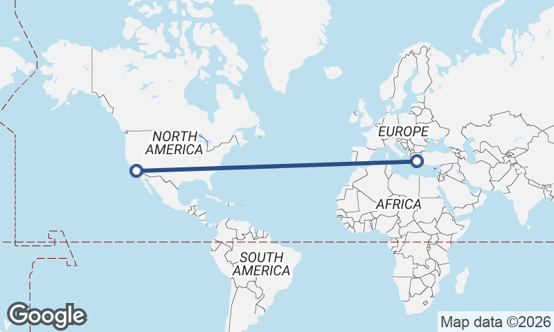 Athens to Los Angeles