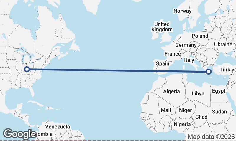 Athens to Cincinnati