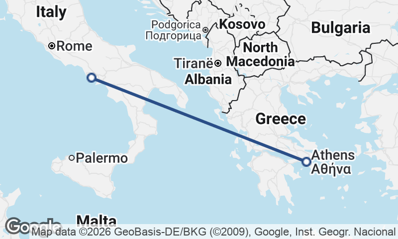 Athens to Naples