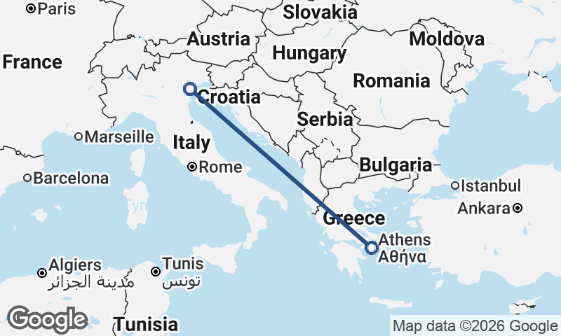 Athens to Venice