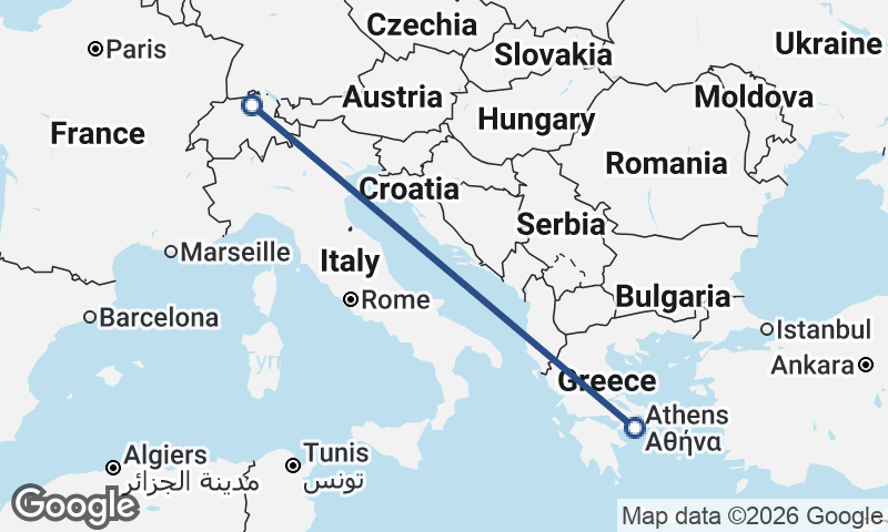 Athens to Zürich